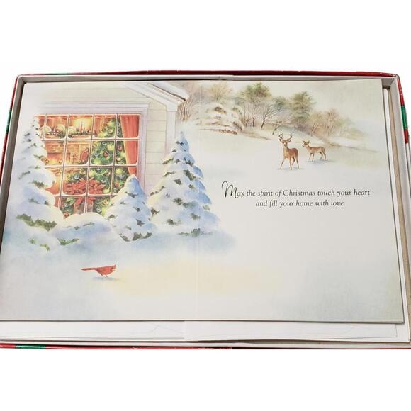 Vintage 1993 NWF Christmas Cards by Barbara Barth White - Lot of 10 Unused - Picture 4 of 10
